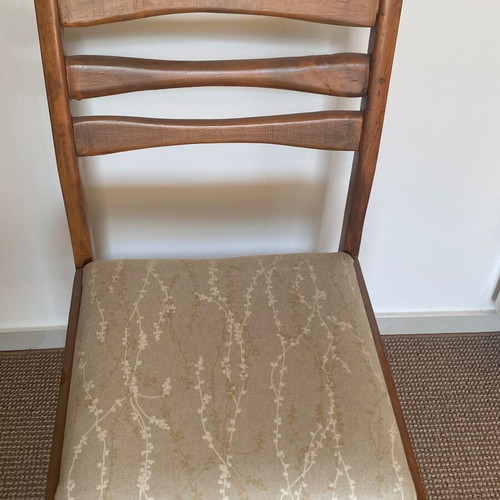 Vintage dining chairs set of 4 used, solid beech and oak wood