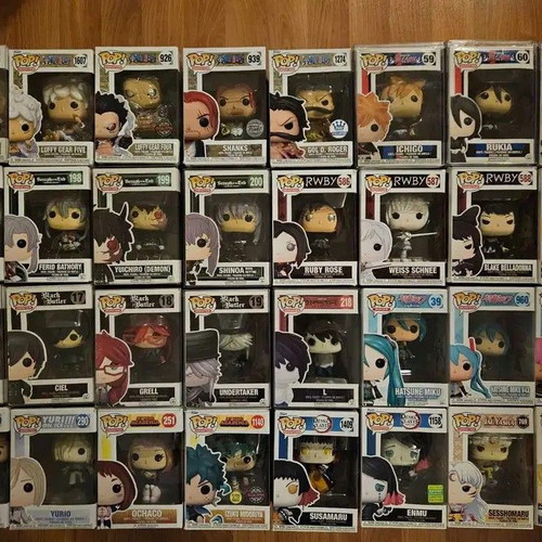 Anime Funko Pop collection with Attack on Titan, Naruto, Tokyo Ghoul, One Piece and more