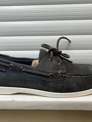 Sebago Docksides grey crazy horse leather size 44 new