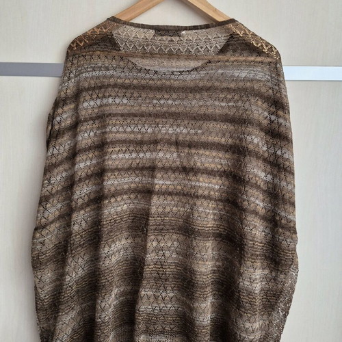 Zara knit sweater like new, brown and beige striped, size S-M