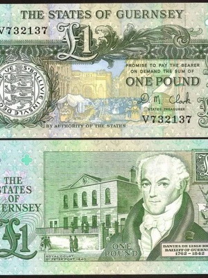 Guernsey 1 Pound Banknote 1991 new