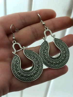Retro Egyptian style steel women's earrings new