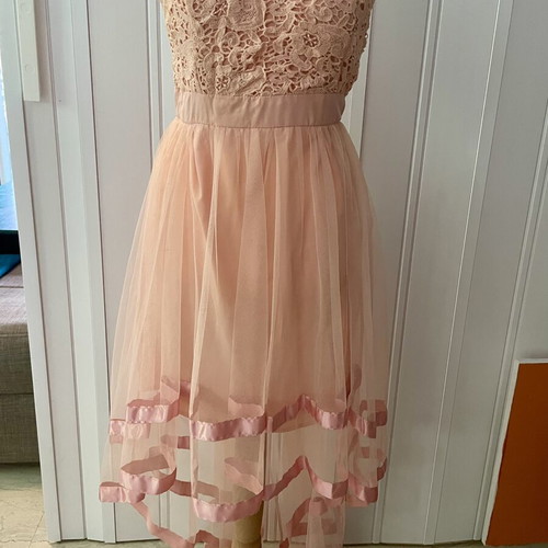 Long fairy tale dress used, pink, tulle, high-low hem