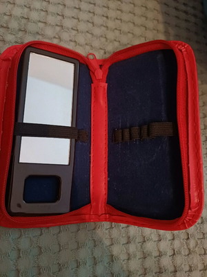 Makeup brush case with mirror unused
