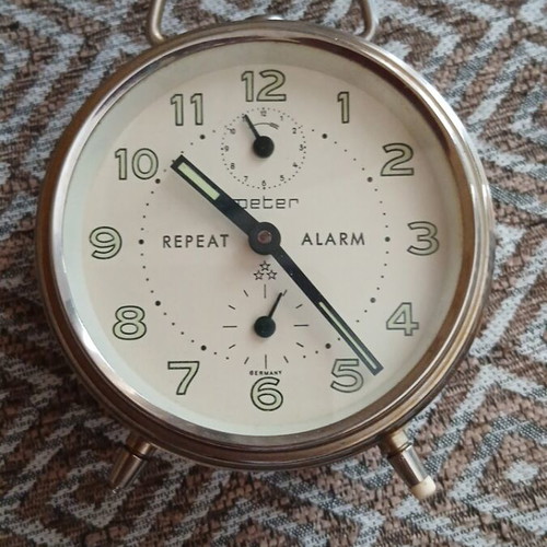 Vintage Peter Repeat Mechanical Alarm Clock like new