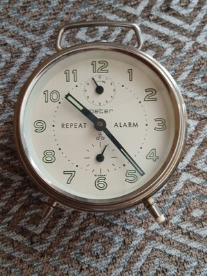 Vintage Peter Repeat Mechanical Alarm Clock like new