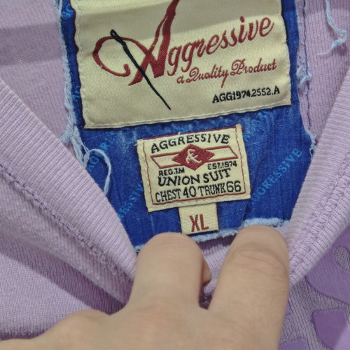 Aggressive men's pink T-shirt XL