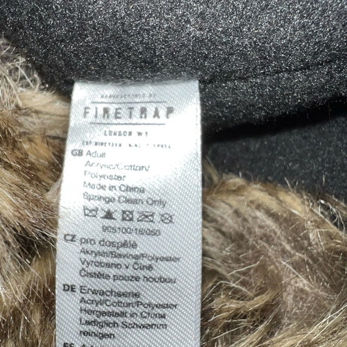 Blue Jean snow cap hat with fur by FIRETRAP like new