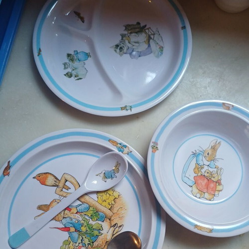 Peter Rabbit melamine children's dinner set, Petit Jour Paris