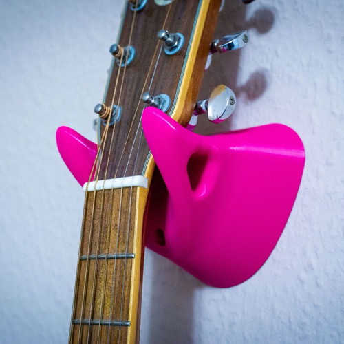 Guitar hanger modern wall mount 3D printed, custom colors