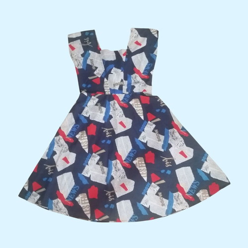 Pop-Art dress inspired by 60s, like new, colorful blue cotton