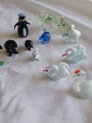 Murano animal figurines used, pack of 15 pieces