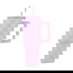  Μπουκάλι Θερμός Ανοξείδωτο BPA Free 1.2lt Lavender Purple με Καλαμάκι και Λαβή