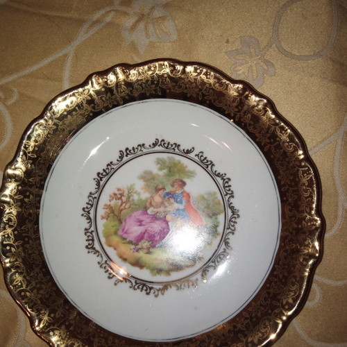 Porcelain plate used Bavaria with 52-year antique mark