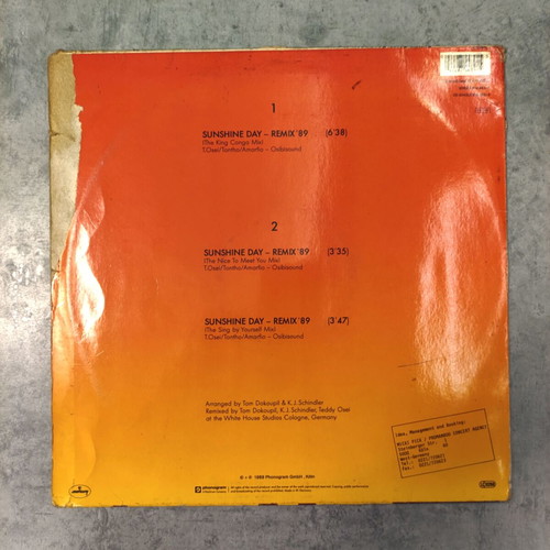 Osibisa Sunshine Day Remix '89 12" vinyl maxi single used, reggae