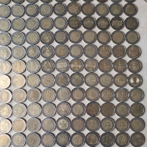 2€ coin collection used, over 5 coins