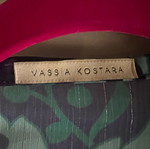 Vassia Kostara kimono like new, blue purple shades, wide sleeve