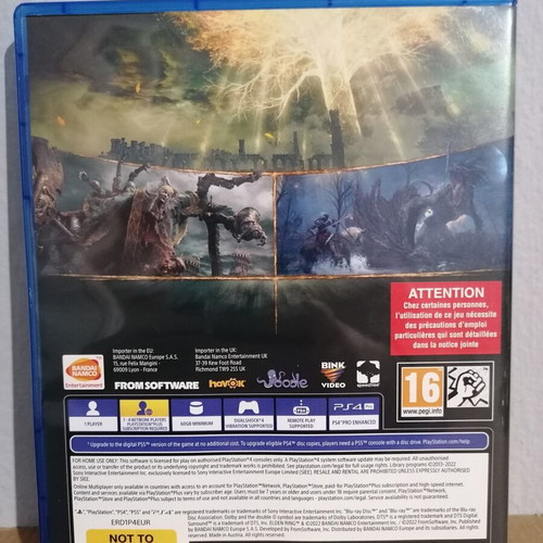 Elden Ring PS4 promo display case used, no game