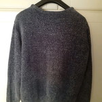 Grey silver pullover like new with silver thread