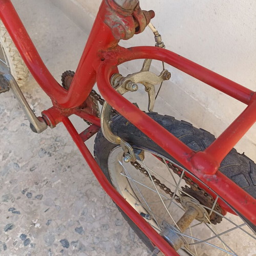 Low-step 16-inch bicycle used, red color