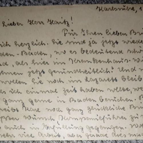 Feldpost 1942-1943 historical archive Franz Heitz new