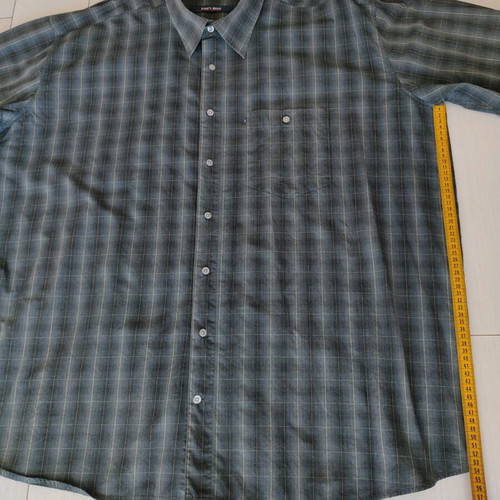 King's Road men's shirt 4XL like new, black checkered
