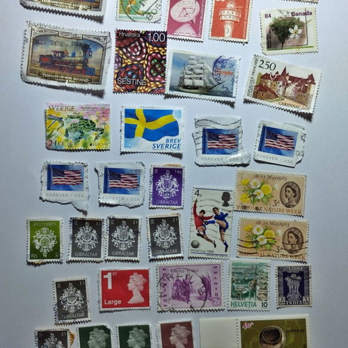 Lot B - 40 stamps including World Cup 1966 England, Gibraltar