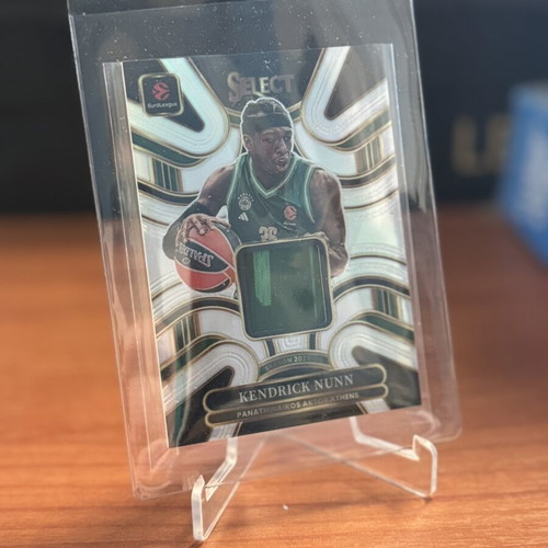 25-26 Panini EuroLeague Select Nunn Patch/125 Panathinaikos card