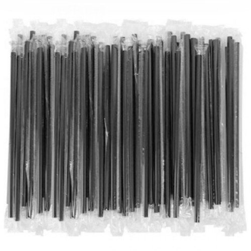 Plastic straws black for freddo, new, pack of 10000 pieces