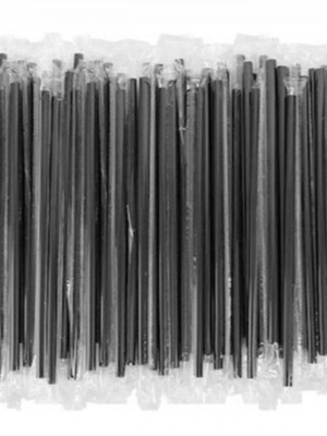 Plastic straws black for freddo, new, pack of 10000 pieces