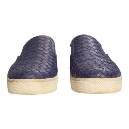 Bottega Veneta Blue Slip-On Sneakers Size 40 Used with Dust Bag