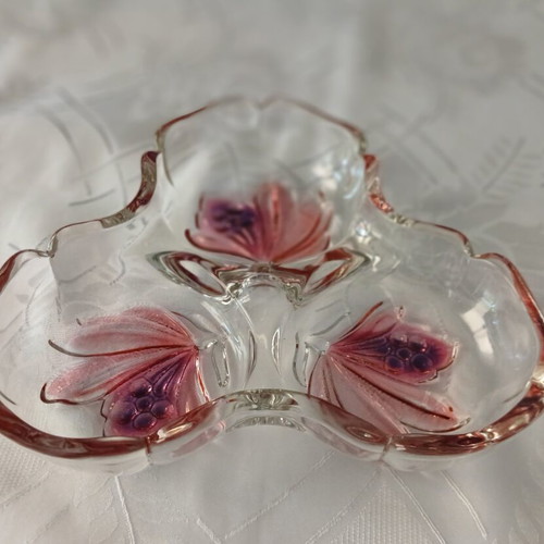Crystal nut dish vintage from Germany, new condition
