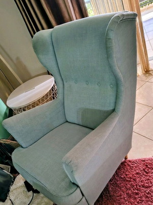 IKEA armchair used turquoise