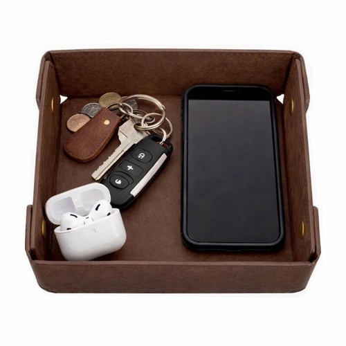 Leather organizer brown luxury, new