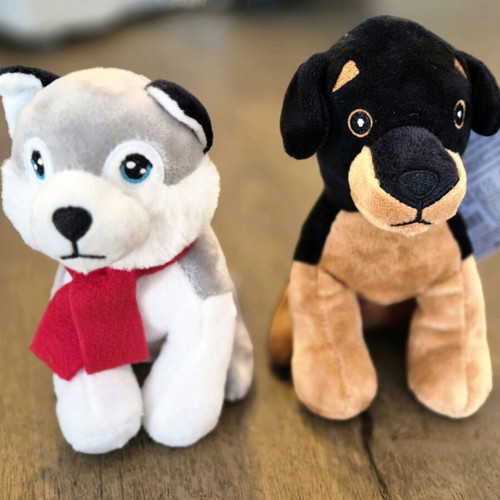 Plush Dogs jumbo 18cm, new, pack of 2