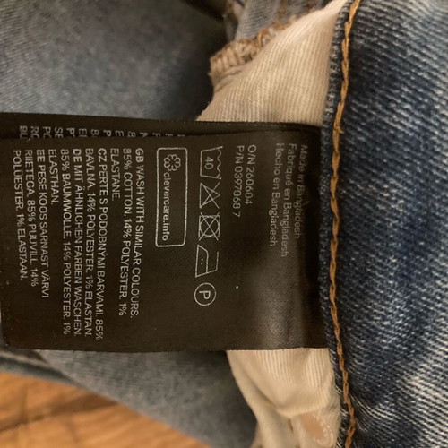 H&M Skinny High-Waisted Denim Jeans Blue Like New Size S