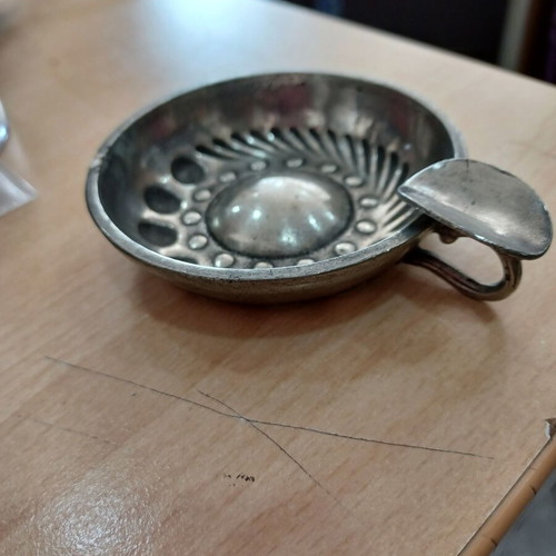 Tastevin tin wine tasting cup used