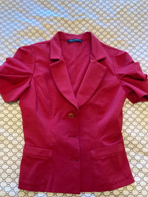 Rinascimento fuchsia jacket like new, size M, cotton blend