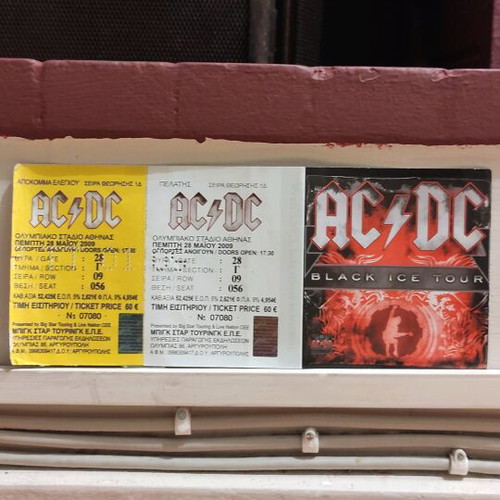 AC/DC concert ticket 28/5/2009 like new