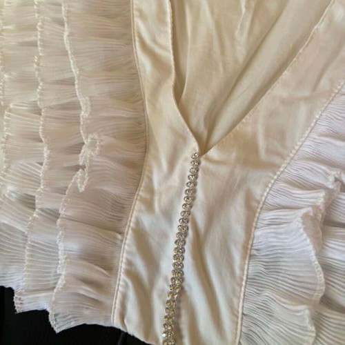 Women's blouse black and white size M used, like new