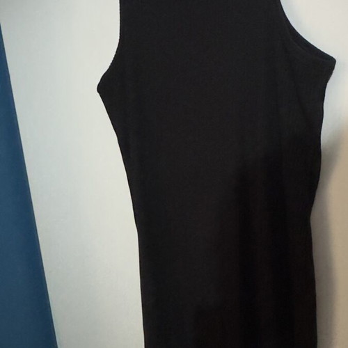 Midi Rib Black Dress H&M size XL like new