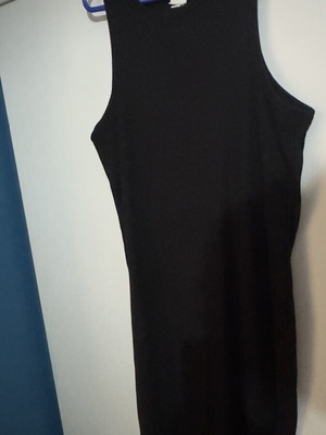 Midi Rib Black Dress H&M size XL like new
