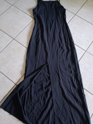 Thesis black maxi dress used with slit and straps