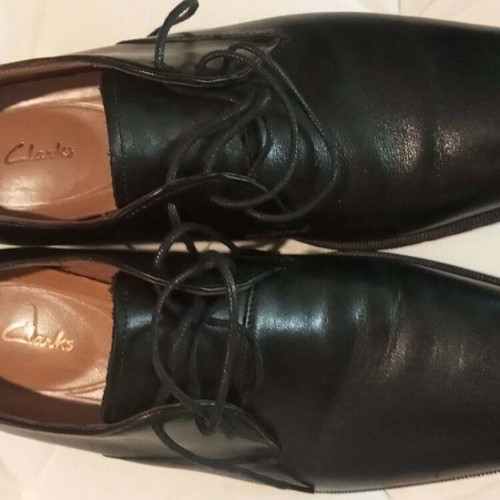 Clarks Men's Black Dress Shoes Size 42 Like New