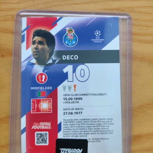 Topps Total Football Deco Legends Porto Fc card like new, numbered 99