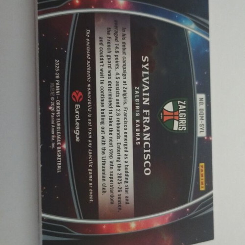 Sylvain Francisco Panini Origins Quad Patch card new