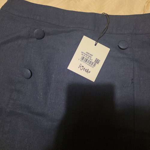 Mini skirt blue Glamorous new with missing button and flared hem
