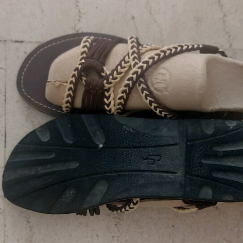 Abrand Jeans sandals size 37 like new with rope brown
