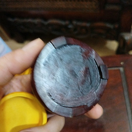 Asian container with lid like new, height 13cm
