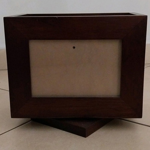 Wooden photo box with double-sided frame like new